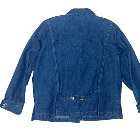 Vintage 1980s Saint Germain Button Down Denim Shirt Large - Picture 2 of 4